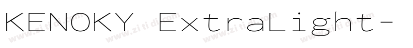 KENOKY ExtraLight字体转换